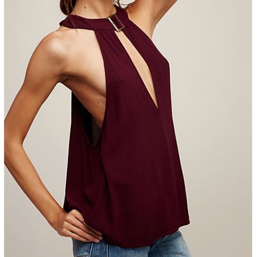Free People Twist Neck Tank